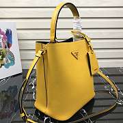 Prada Medium Panier Saffiano Leather Bag Yellow 1BA212 22×23×13cm - 4