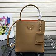 Prada Medium Panier Saffiano Leather Bag Brown 1BA212 22×23×13cm - 1