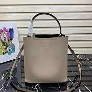 Prada Medium Panier Saffiano Leather Bag Beige 1BA212 22×23×13cm - 4