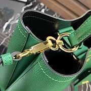 Prada Medium Panier Saffiano Leather Bag Green 1BA212 22×23×13cm - 6