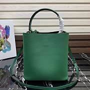 Prada Medium Panier Saffiano Leather Bag Green 1BA212 22×23×13cm - 3