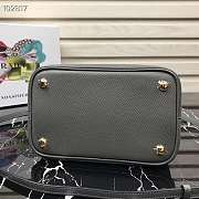 Prada Medium Panier Saffiano Leather Bag Gray 1BA212 22×23×13cm - 6