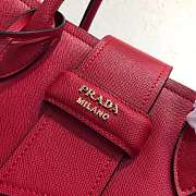 Prada Top Handle Tote Bag Leather Red/Black 1BG148 33×24×14.5cm - 2