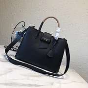 Prada Top Handle Tote Bag Leather Black/Beige 1BG148 33×24×14.5cm - 1