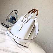 Prada Top Handle Tote Bag Leather White/Brown 1BG148 33×24×14.5cm - 3