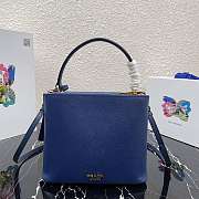 Prada Saffiano Leather Tote Blue 1BN012 24×20×12.4cm - 2