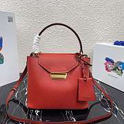 Prada Saffiano Leather Tote Red 1BN012 24×20×12.4cm - 1