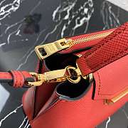 Prada Saffiano Leather Tote Red 1BN012 24×20×12.4cm - 6