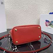 Prada Saffiano Leather Tote Red 1BN012 24×20×12.4cm - 5