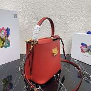 Prada Saffiano Leather Tote Red 1BN012 24×20×12.4cm - 3