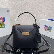 Prada Saffiano Leather Tote Black 1BN012 24×20×12.4cm - 1