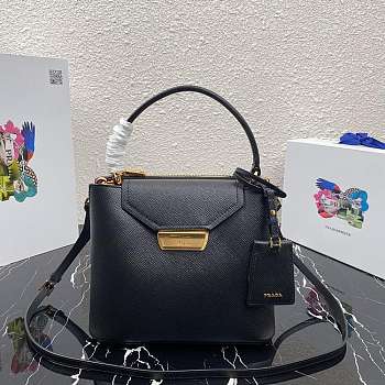 Prada Saffiano Leather Tote Black 1BN012 24×20×12.4cm