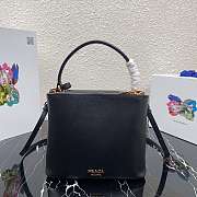 Prada Saffiano Leather Tote Black 1BN012 24×20×12.4cm - 3