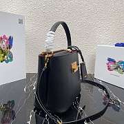Prada Saffiano Leather Tote Black 1BN012 24×20×12.4cm - 2