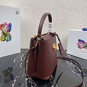 Prada Saffiano Leather Tote Wine Red 1BN012 24×20×12.4cm - 5