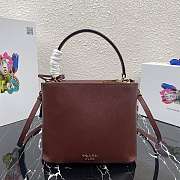 Prada Saffiano Leather Tote Wine Red 1BN012 24×20×12.4cm - 3