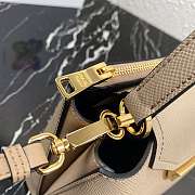 Prada Saffiano Leather Tote Beige 1BN012 24×20×12.4cm - 5