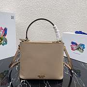 Prada Saffiano Leather Tote Beige 1BN012 24×20×12.4cm - 3