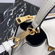 Prada Saffiano Leather Tote White 1BN012 24×20×12.4cm - 2