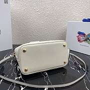 Prada Saffiano Leather Tote White 1BN012 24×20×12.4cm - 5