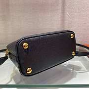 Prada Matinée Micro Saffiano Leather Bag Black 1BA286 21x16.5x9.5cm - 6