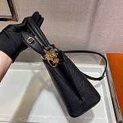 Prada Matinée Micro Saffiano Leather Bag Black 1BA286 21x16.5x9.5cm - 5