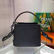 Prada Matinée Micro Saffiano Leather Bag Black 1BA286 21x16.5x9.5cm - 3