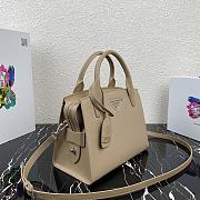 Prada Saffiano Leather Prada Kristen Handbag Beige 1BA297 26x20x13.5cm - 5