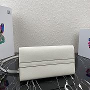 Prada Saffiano Leather Prada Kristen Handbag White 1BA297 26x20x13.5cm - 5