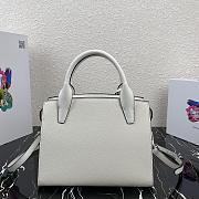 Prada Saffiano Leather Prada Kristen Handbag White 1BA297 26x20x13.5cm - 4