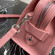 Prada Saffiano Leather Prada Kristen Handbag Pink 1BA297 26x20x13.5cm - 4