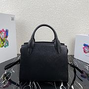 Prada Saffiano Leather Prada Kristen Handbag Black 1BA297 26x20x13.5cm - 2