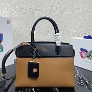 Prada Medium Esplanade Leather Tote Bag Brown 1BA046 30×23×15cm - 1