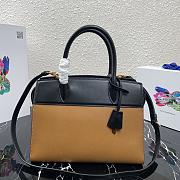 Prada Medium Esplanade Leather Tote Bag Brown 1BA046 30×23×15cm - 5