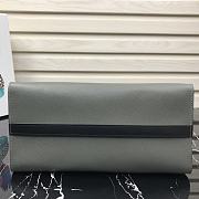 Prada Medium Esplanade Leather Tote Bag Gray 1BA046 30×23×15cm - 5