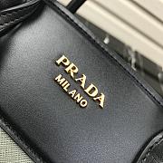 Prada Medium Esplanade Leather Tote Bag Gray 1BA046 30×23×15cm - 2