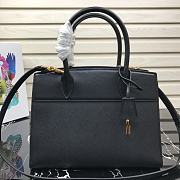 Prada Medium Esplanade Leather Tote Bag Black 1BA046 30×23×15cm - 4