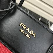 Prada Medium Esplanade Leather Tote Bag Red 1BA046 30×23×15cm - 4
