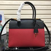 Prada Medium Esplanade Leather Tote Bag Red 1BA046 30×23×15cm - 3