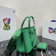 Prada Mini Galleria Saffiano Leather Bag Green 1BA296 23x16.5x10cm - 4
