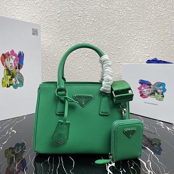 Prada Mini Galleria Saffiano Leather Bag Green 1BA296 23x16.5x10cm