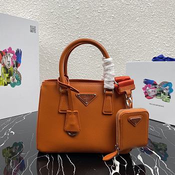 Prada Mini Galleria Saffiano Leather Bag Orange 1BA296 23x16.5x10cm