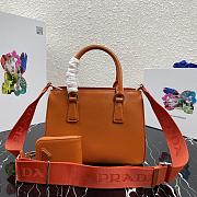 Prada Mini Galleria Saffiano Leather Bag Orange 1BA296 23x16.5x10cm - 6