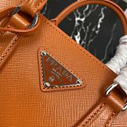 Prada Mini Galleria Saffiano Leather Bag Orange 1BA296 23x16.5x10cm - 3