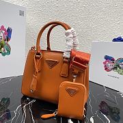 Prada Mini Galleria Saffiano Leather Bag Orange 1BA296 23x16.5x10cm - 2