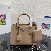 Prada Mini Galleria Saffiano Leather Bag Beige 1BA296 23x16.5x10cm - 1