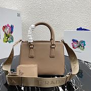 Prada Mini Galleria Saffiano Leather Bag Beige 1BA296 23x16.5x10cm - 2