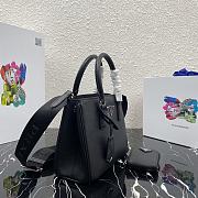 Prada Mini Galleria Saffiano Leather Bag Black 1BA296 23x16.5x10cm - 2
