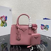 Prada Mini Galleria Saffiano Leather Bag Pink 1BA296 23x16.5x10cm - 1