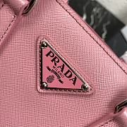 Prada Mini Galleria Saffiano Leather Bag Pink 1BA296 23x16.5x10cm - 5